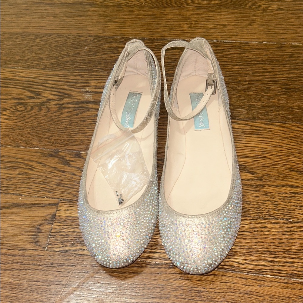 Betsey Johnson Rhinestone Flats
